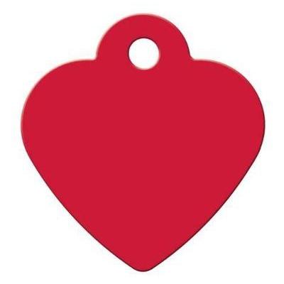 Chapa Coração Pequeno Vermelho com gravação - Vendas E Afins - PETSCRIBE