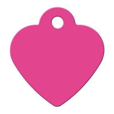 Chapa Coração Pequeno rosa com gravação - Vendas E Afins - PETSCRIBE